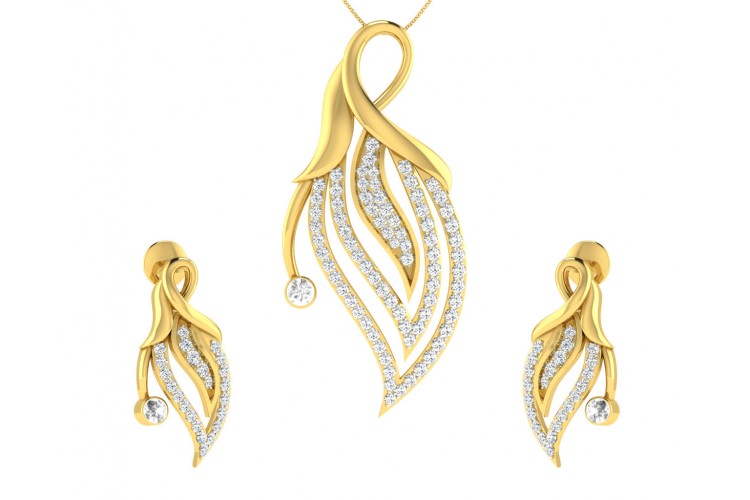Berti Diamond Earrings & Pendant set